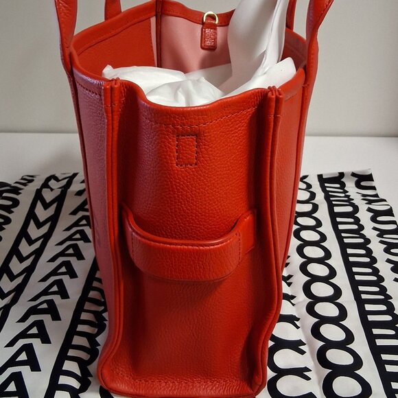 Marc Jacobs The Medium Tote Bag Red Leather - Picture 5 of 10